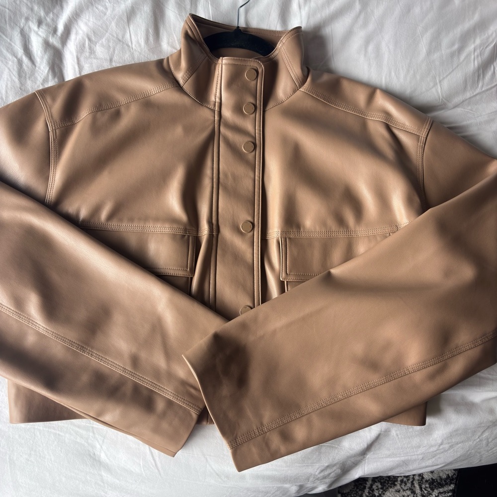 ALO Yoga Tan Leather Jacket